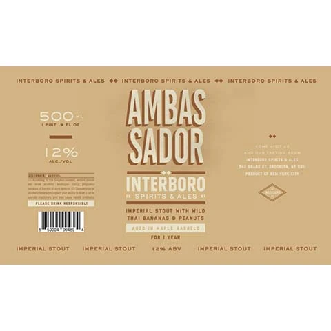 Interboro Ambassador Imperial Stout (Thai Bananas & Peanut)