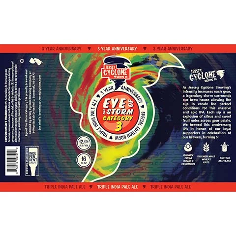 Jersey Cyclone Eye Of The Storm Category 3 TIPA