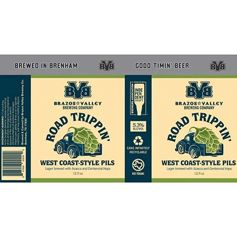 Brazos Valley Road Trippin' West Coast-Style Pils Lager