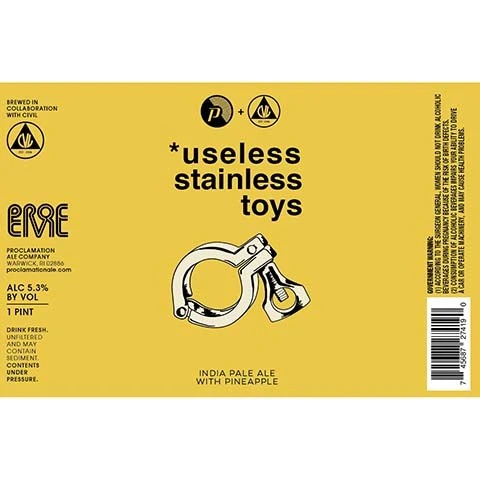 Proclamation Useless Stainless Toys IPA