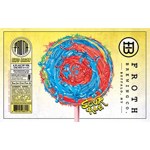Froth Liquid Lollipop Sour Ale (Mango, Lemon, Lime, Cara Cara Orange)