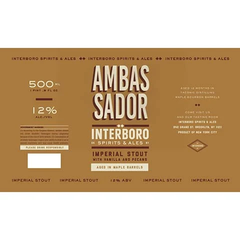 Interboro Ambassador Imperial Stout (Vanilla and Pecans)