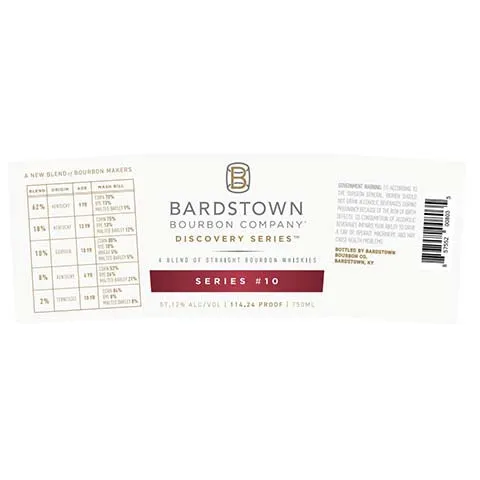 Bardstown Bourbon Company Discovery Series #10 Blend of Straight Bourbon