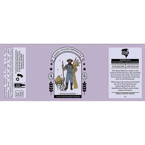 Jersey Cyclone Royal Maltster 4 Year Anniversary Edition Saison