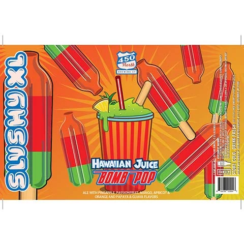 450 North SLUSHY XL Bomb Pop - Hawaiian Juice Sour