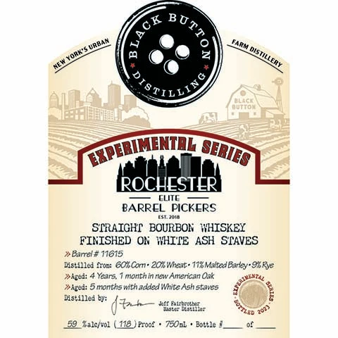 Black Button Experimental Series: Rochester Straight Bourbon Whiskey