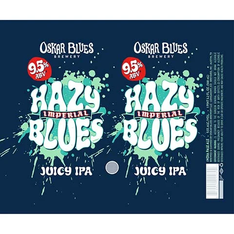 Oskar Blues Hazy Blues Imperial Juicy IPA