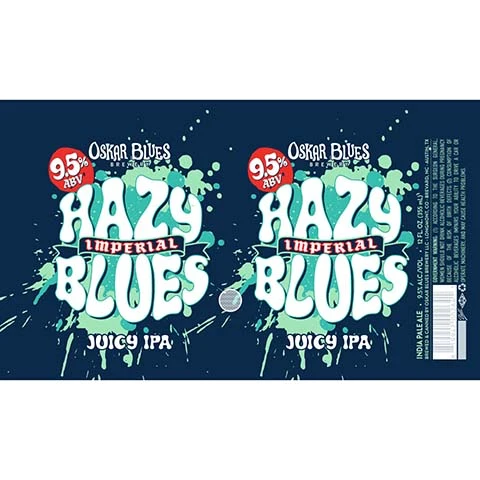 Oskar Blues Hazy Blues Imperial Juicy IPA