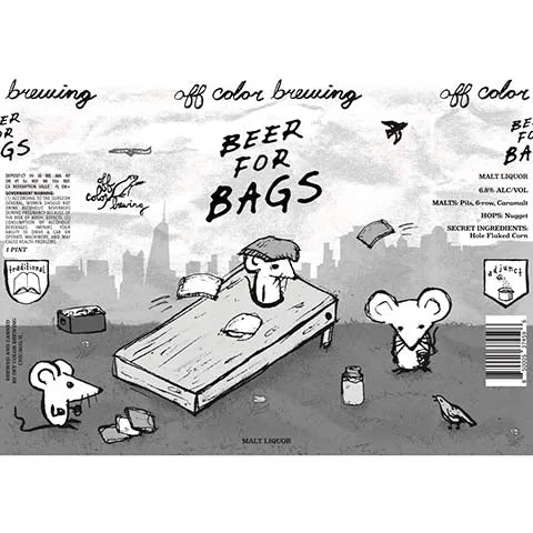 Off Color Beer For Bags Malt Liquor
