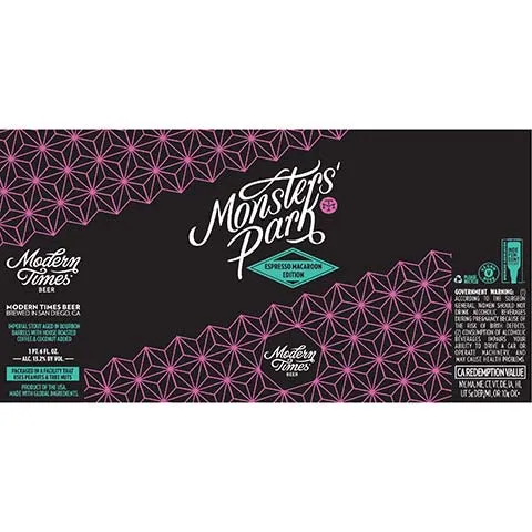 Modern Times Monsters' Park: Espresso Macaroon Edition Imperial Stout