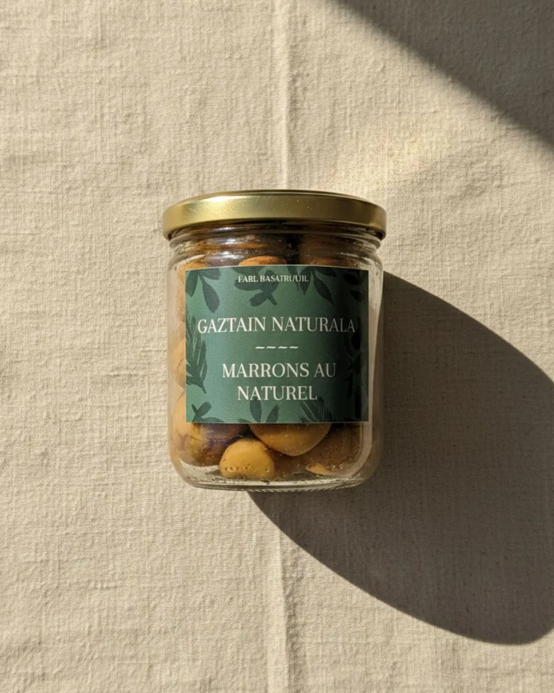 Châtaignes en bocal du Pays Basque – Gaztain Ferme Basatrumil