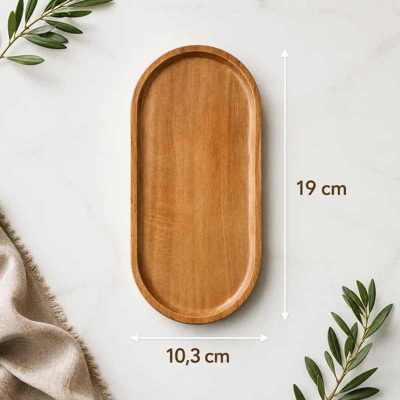 Plateau Apéro Ovale en Bois d'Acacia