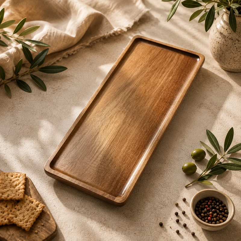 Planche Apéro Rectangulaire en Bois d'Acacia