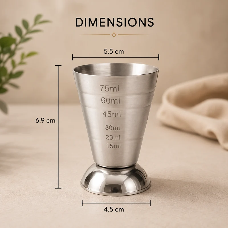 Doseur Cocktail Jigger en Acier Inoxydable - Gradué