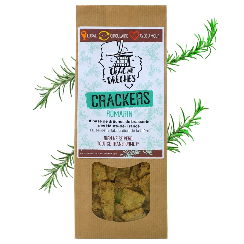 Crackers Apéritif Romarin 100 g - Crac And Drêches