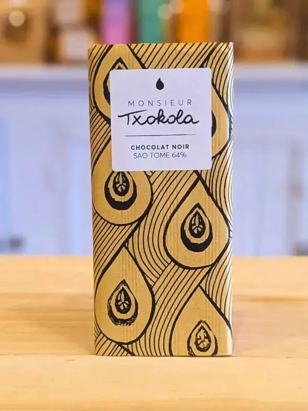 Chocolat Noir Sao Tomé 64% - Monsieur Txokola
