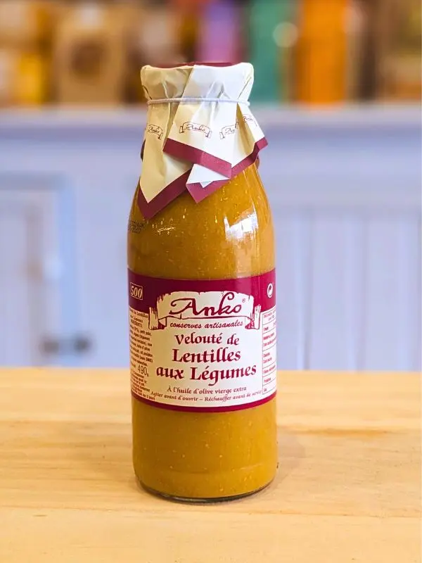 Velouté de lentilles Anko : soupe basque artisanale