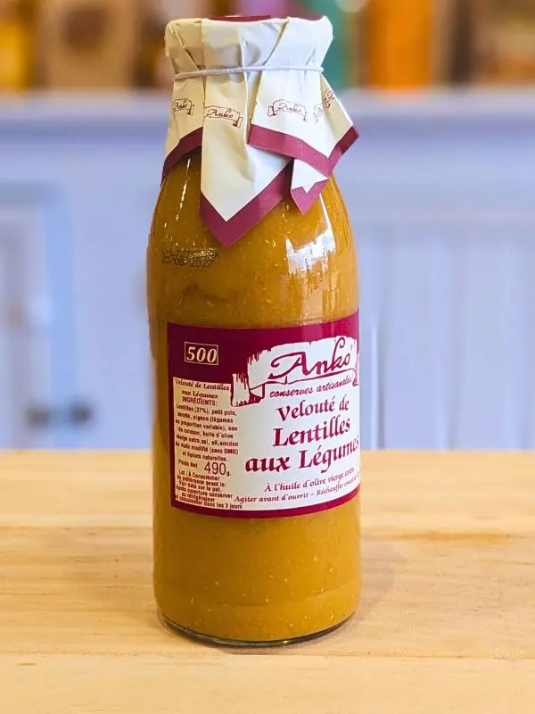 Velouté de lentilles Anko : soupe basque artisanale