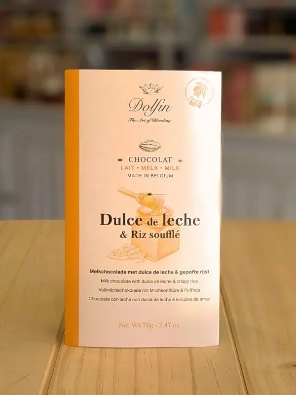 Chocolat au lait Dulce de leche Riz soufflé Dolfin