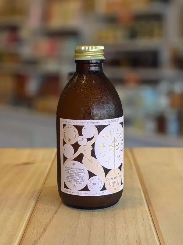 Boisson Kombucha Turbulente Fleur de Sureau Thé Blanc - Pays Basque