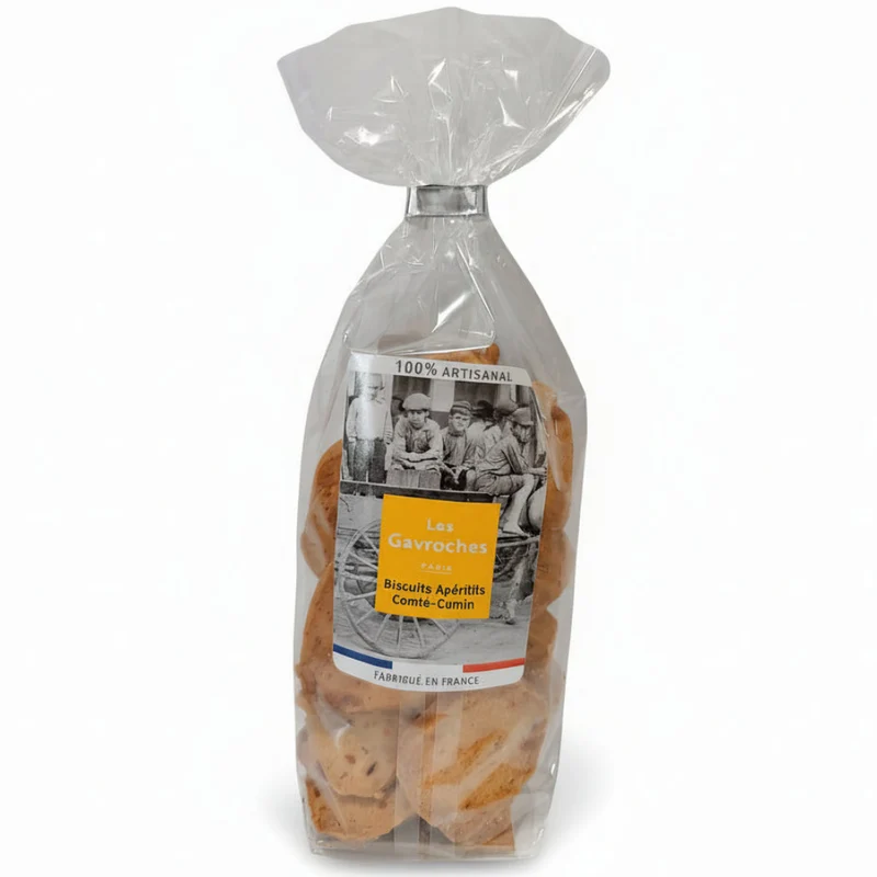 Biscuits Apéritifs Comté & Cumin 100 g - Les Gavroches