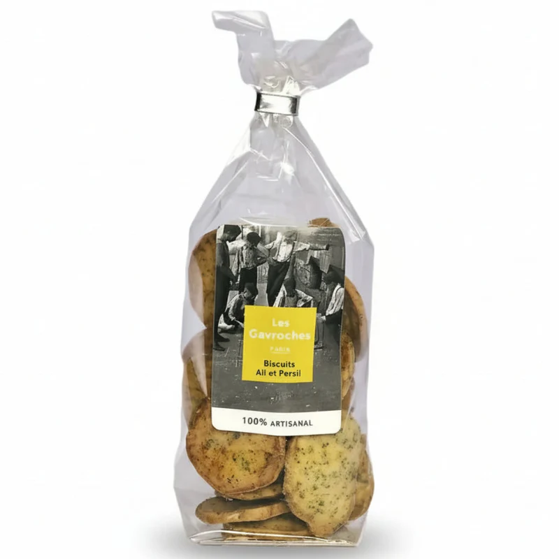 Biscuits Apéritifs Ail & Persil 100 g - Les Gavroches