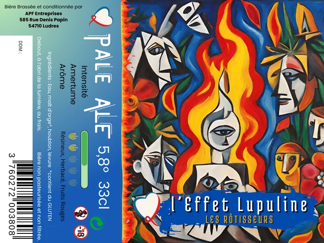 Bière Blonde Pale Ale Les Rôtisseurs 33 cl - Brasserie L'Effet Lupuline