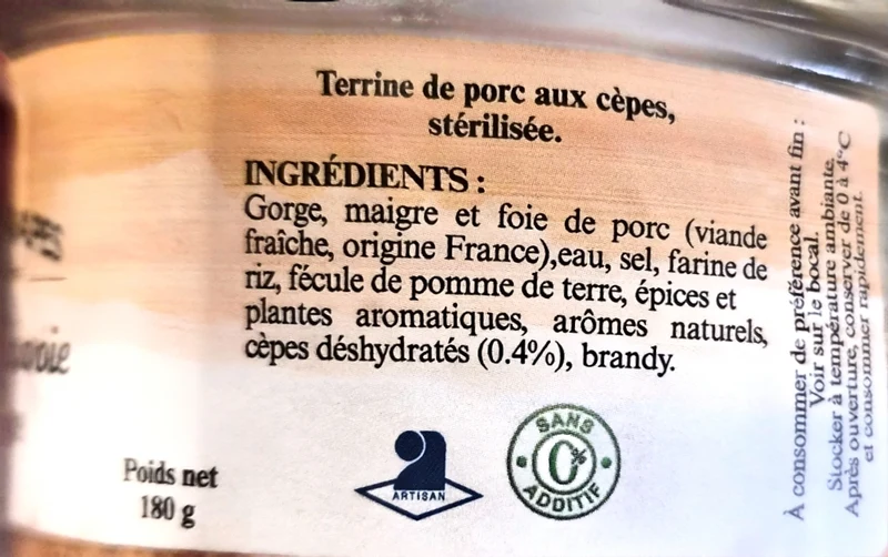 Verrine de Savoie aux Cèpes 180 g - Aux Salaisons Savoyardes