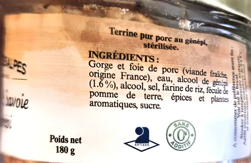Verrine de Savoie au Génépi 180 g - Aux Salaisons Savoyardes