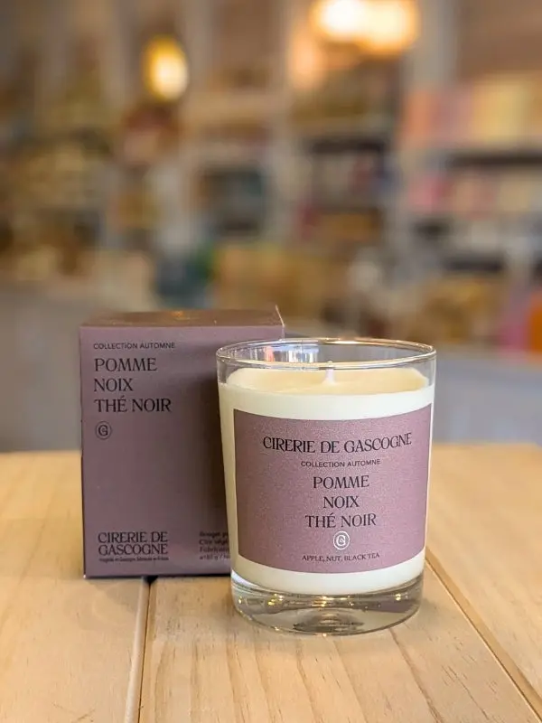 Bougie Pomme Thé Noir Noix - Cirerie de Gascogne