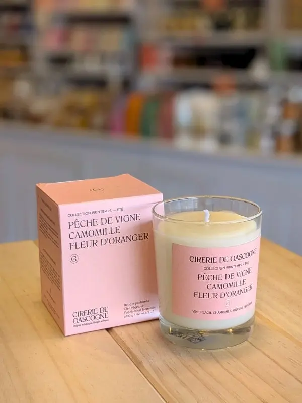 Bougie Pêche de Vigne Camomille Fleur d'Oranger