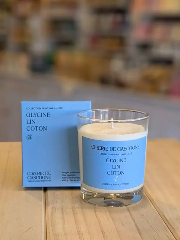 Bougie Glycine Lin Coton - Cirerie de Gascogne