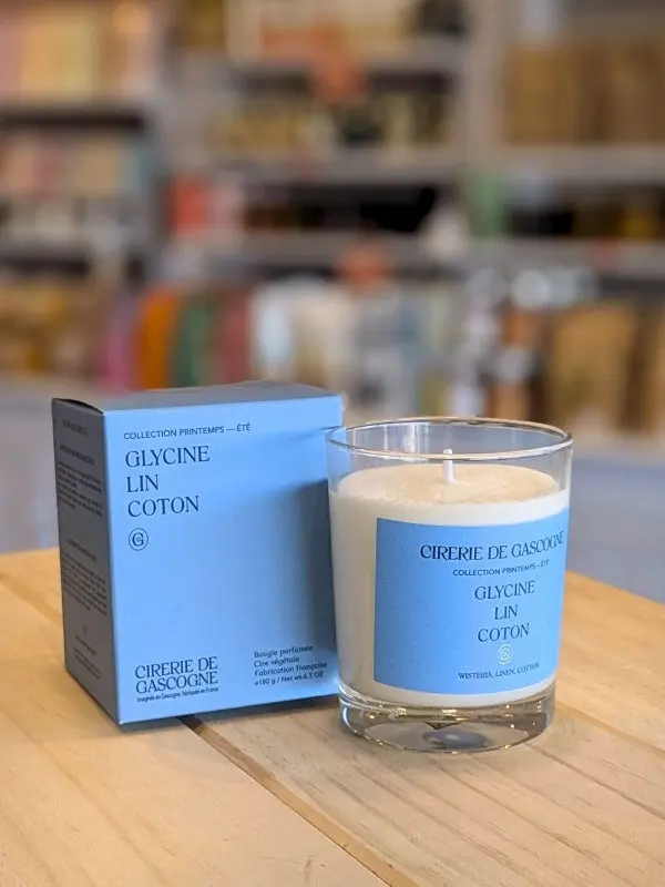 Bougie Glycine Lin Coton - Cirerie de Gascogne