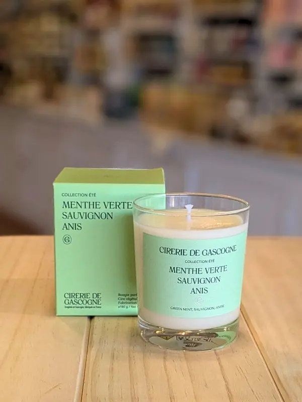 Bougie Menthe Verte Sauvignon Anis - Cirerie de Gascogne