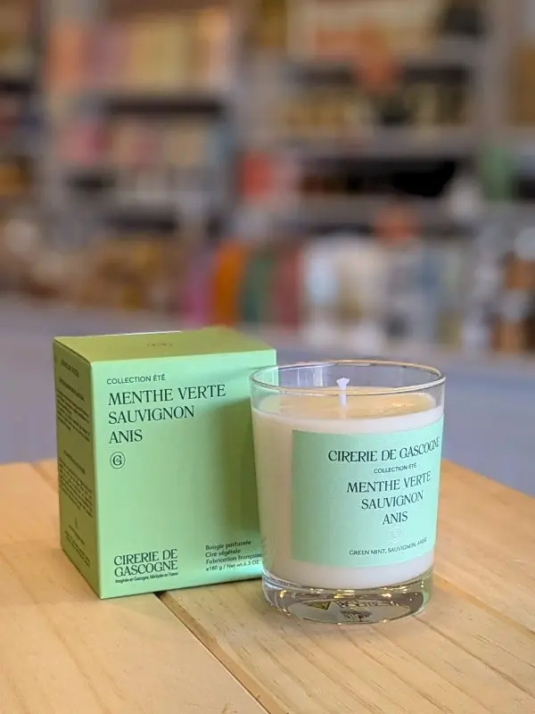Bougie Menthe Verte Sauvignon Anis - Cirerie de Gascogne