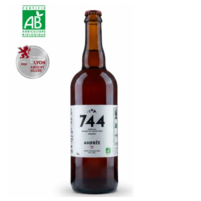 Bière Ambrée Bio Artisanale – Brasserie 744