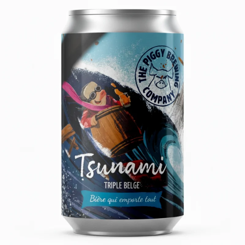 Bière Tsunami Triple 33 cl - Brasserie Piggy Brewing Company