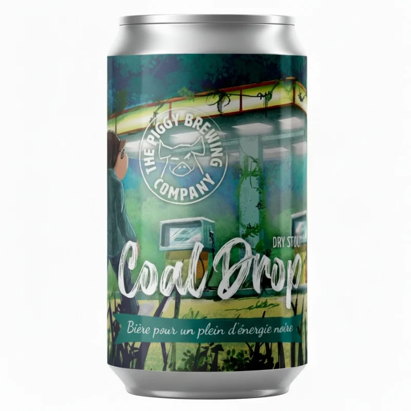 Bière Coal Drop Dry Stout 33 cl - Brasserie Piggy Brewing Company
