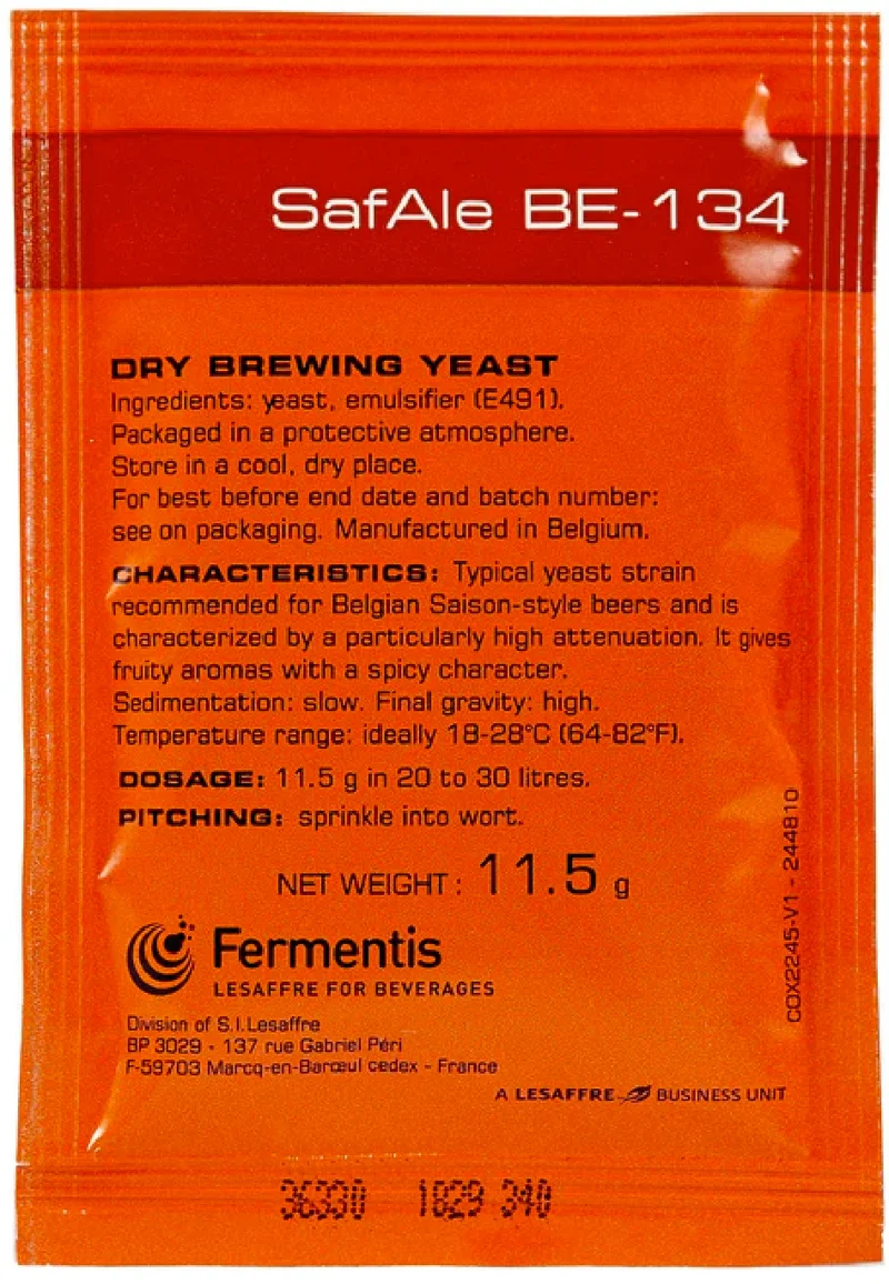 SAFALE™ BE-134 LEVURE SÈCHE POUR BIÈRES FRUITÉES TYPE SAISON
