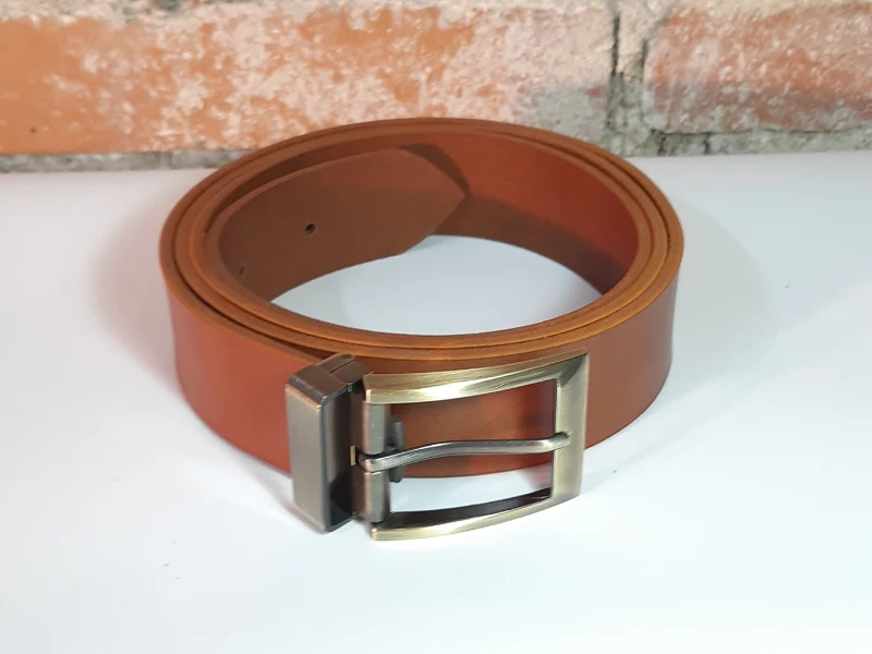 Ceinture en cuir Cognac Tannage Végétal
