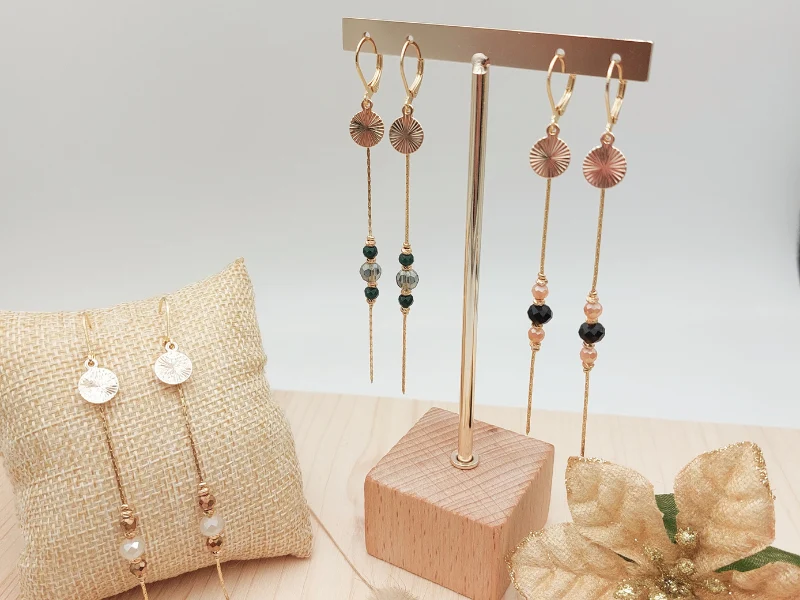 Boucles d'oreilles ADÈLE ultra chic dorées à l'or fin