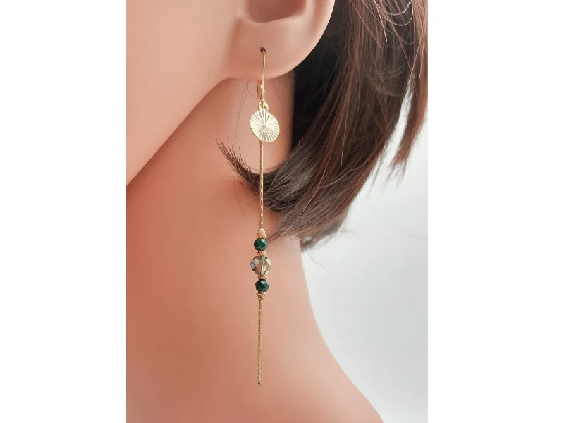 Boucles d'oreilles ADÈLE ultra chic dorées à l'or fin