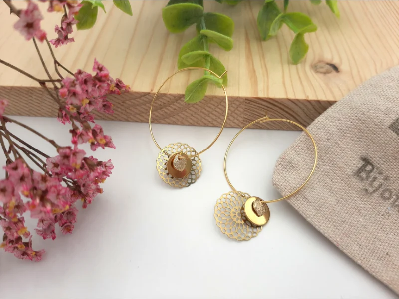 Boucles d'oreilles Créoles Edmée