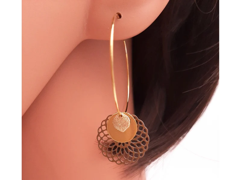 Boucles d'oreilles Créoles Edmée