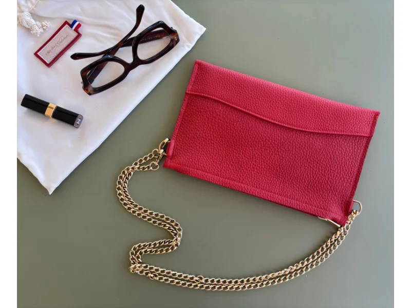 Pochette chaine & cuir Paris