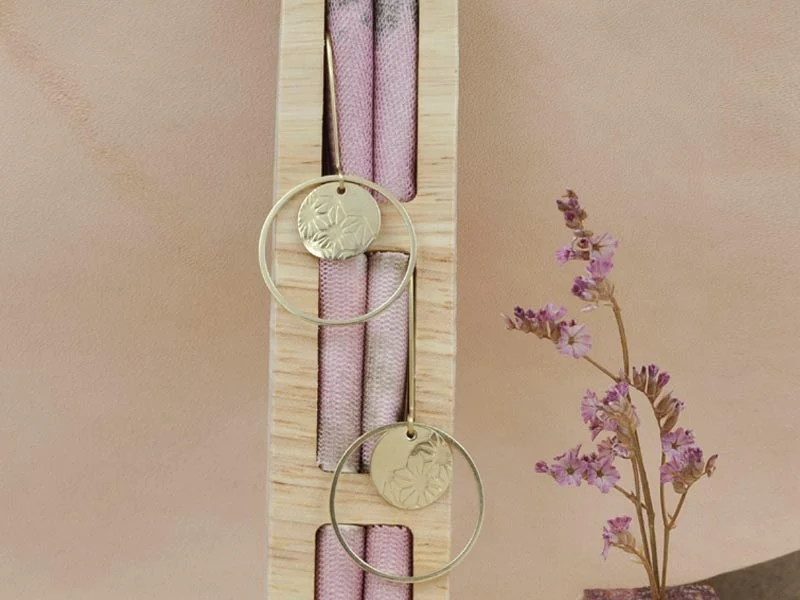 Boucles grenade empreinte