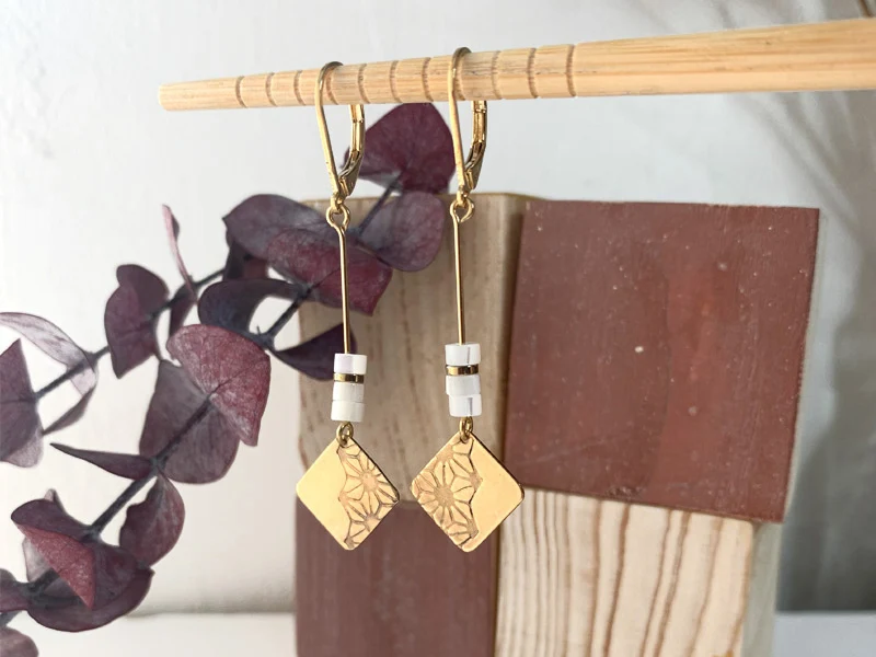 Boucles empreinte et Heishi