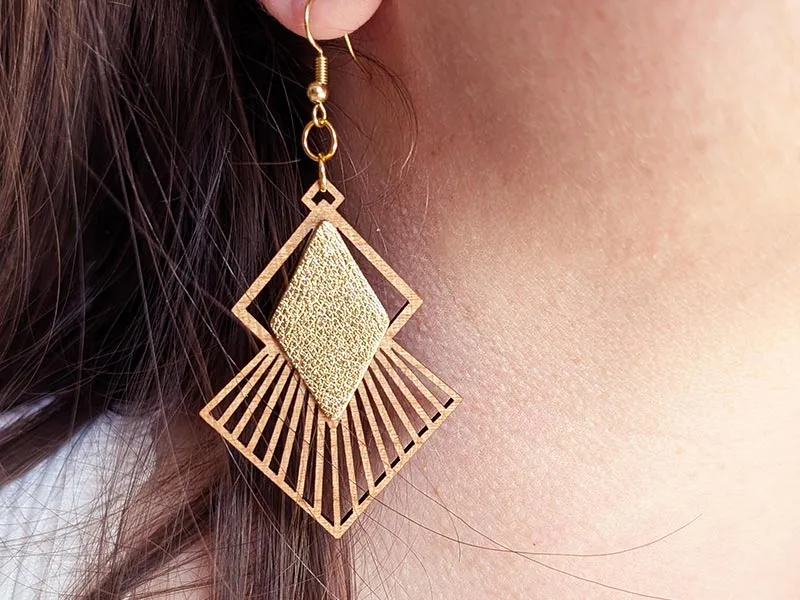 Boucles d'oreilles en bois LOZAA
