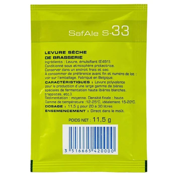 SAFALE™ S-33 11.5 G LEVURE SÈCHE BELGE