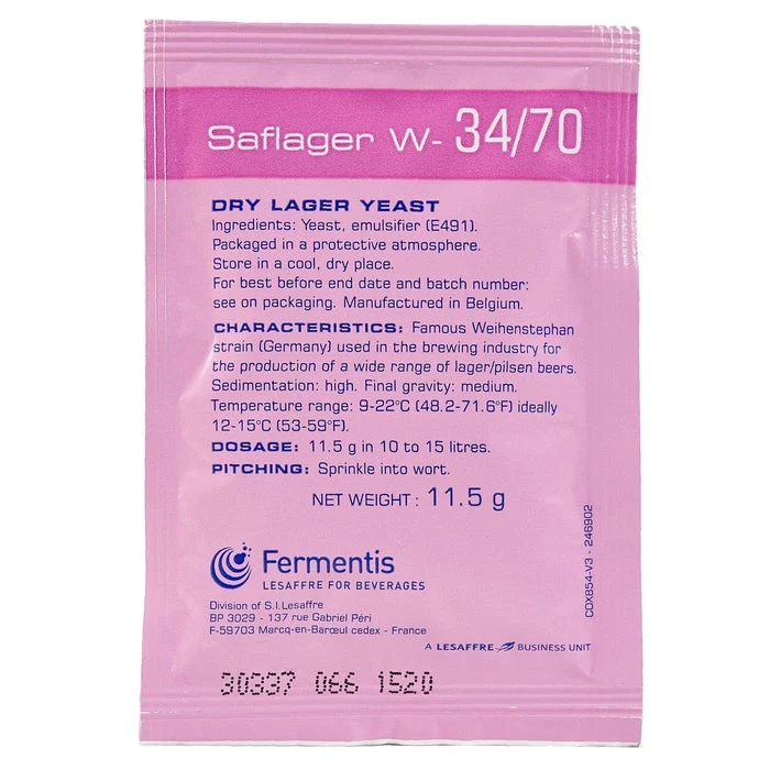 SAFLAGER™ W-34/70 11.5 G LEVURE SÈCHE POUR LAGER ALLEMANDES